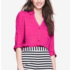 Express Slim Portofino Shirt Pink